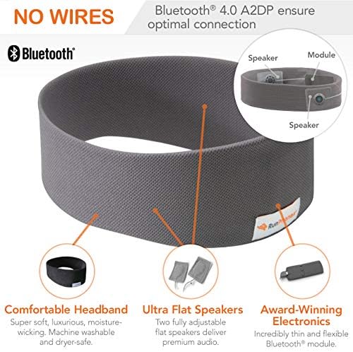 Acousticsheep חדש Runphones Wireless | אוזניות Bluetooth לריצה, פעילות גופנית ועוד | רמקולים שטוחים | סוללה